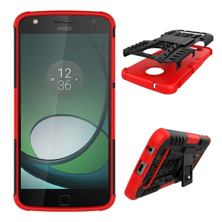 Защитный чехол UniCase Hybrid X для Motorola Moto Z Play - Red: фото 2 из 11