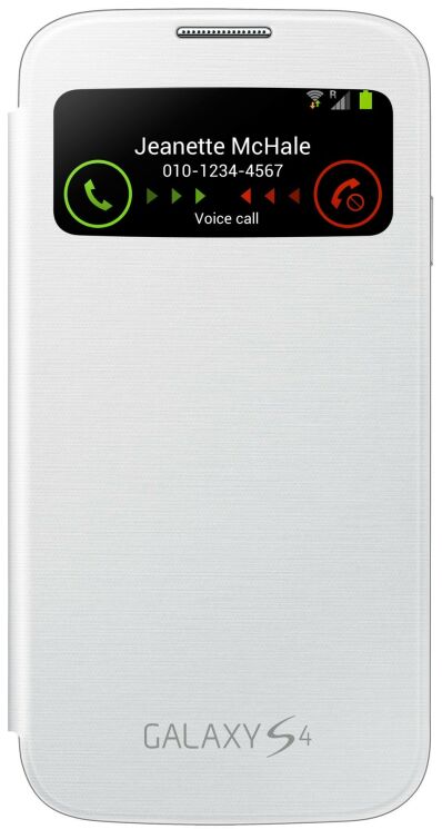 Чохол S View Cover Wireless для Samsung Galaxy S4 (i9500) - White: фото 3 з 4