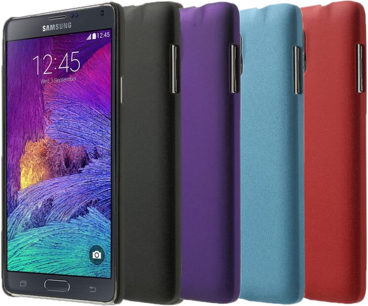 Пластиковая накладка Deexe Quicksand для Samsung Galaxy Note 4 (N910) - Red: фото 7 из 7