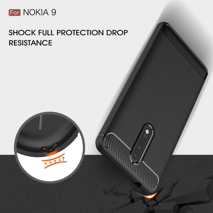 Захисний чохол UniCase Carbon для Nokia 8 - Red: фото 8 з 11