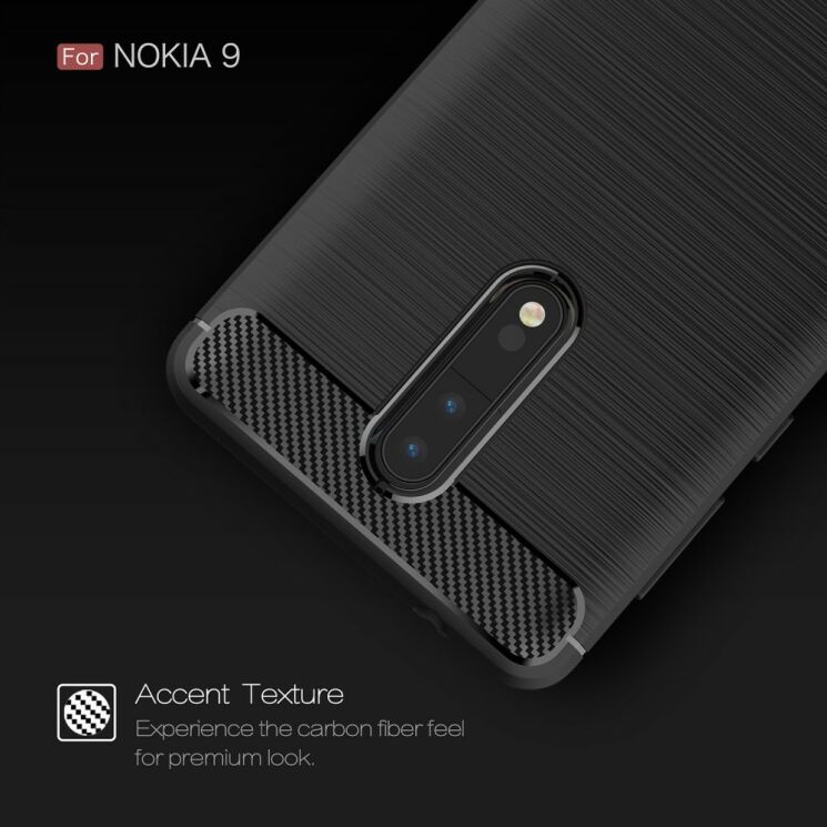 Захисний чохол UniCase Carbon для Nokia 8 - Black: фото 6 з 11