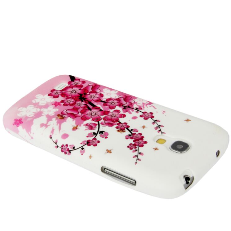 Силиконовая накладка Deexe Flower Pattern для Samsung Galaxy S4 mini (i9190) - Pink Plum: фото 3 из 4