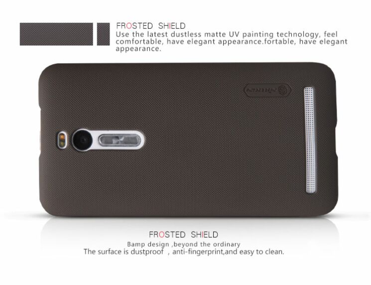 Пластиковая накладка NILLKIN Frosted Shield для ASUS ZenFone 2 (ZE550/551ML) - Black: фото 16 из 16