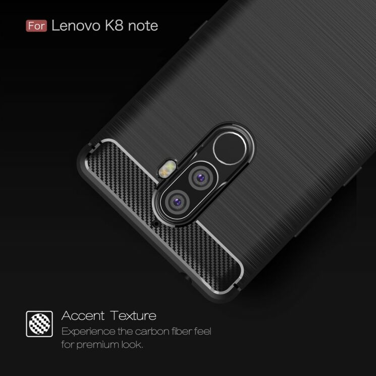 Захисний чохол UniCase Carbon для Lenovo K8 Note - Grey: фото 7 з 11