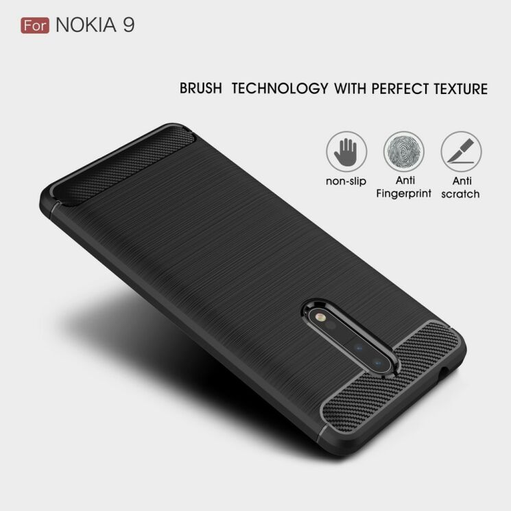 Захисний чохол UniCase Carbon для Nokia 8 - Black: фото 5 з 11