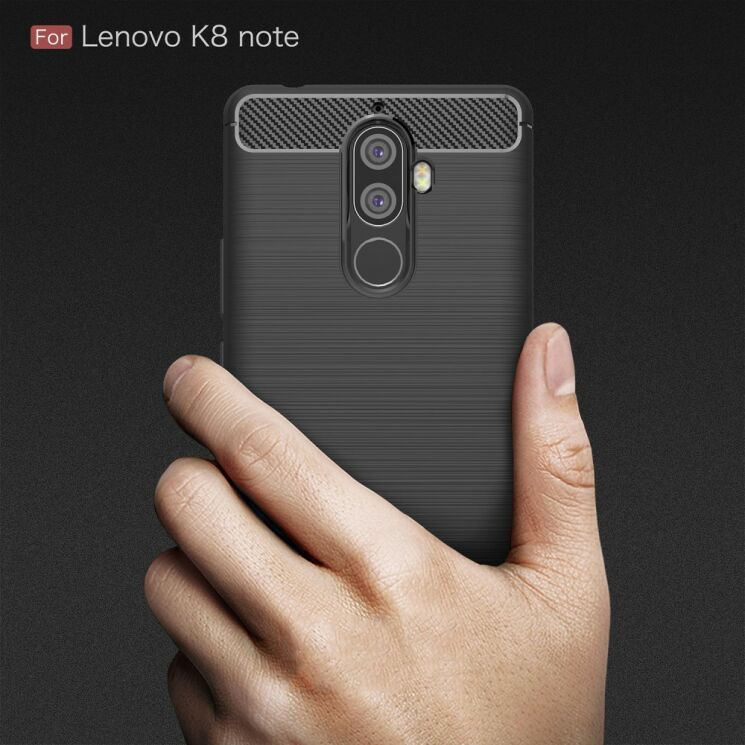 Защитный чехол UniCase Carbon для Lenovo K8 Note - Grey: фото 5 из 11