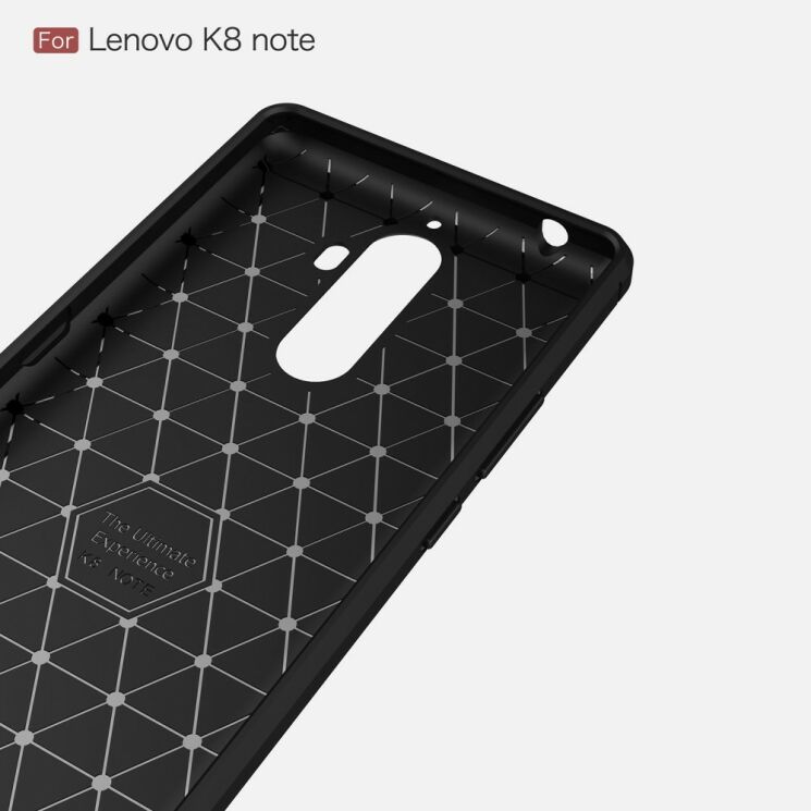 Захисний чохол UniCase Carbon для Lenovo K8 Note - Grey: фото 8 з 11