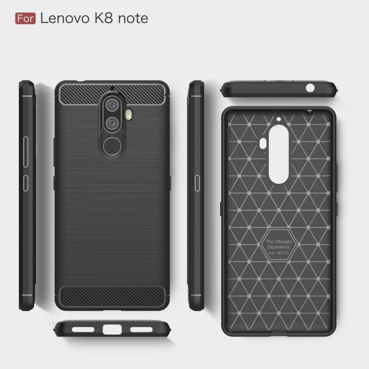 Захисний чохол UniCase Carbon для Lenovo K8 Note - Black: фото 11 з 11