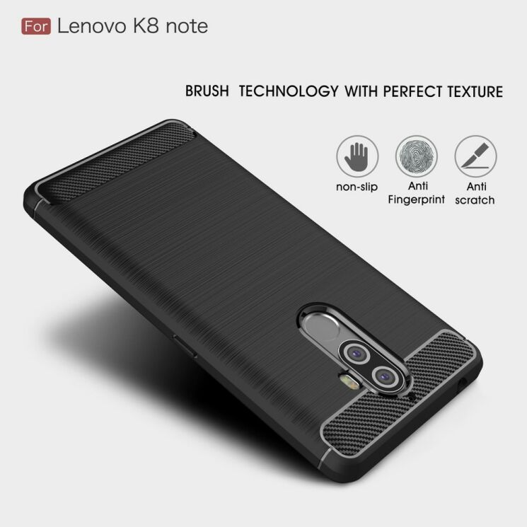 Захисний чохол UniCase Carbon для Lenovo K8 Note - Grey: фото 6 з 11
