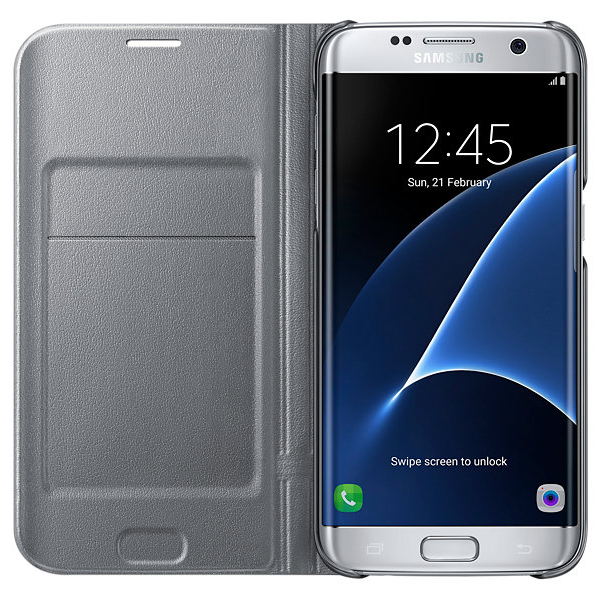 Чехол LED View Cover для Samsung Galaxy S7 edge (G935) EF-NG935PSEGRU - Silver: фото 3 из 8