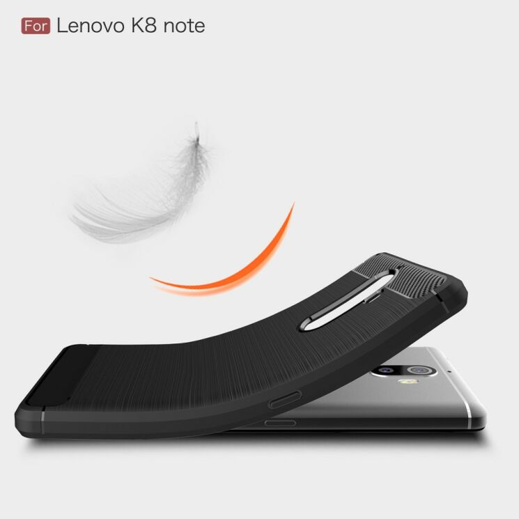 Захисний чохол UniCase Carbon для Lenovo K8 Note - Grey: фото 10 з 11
