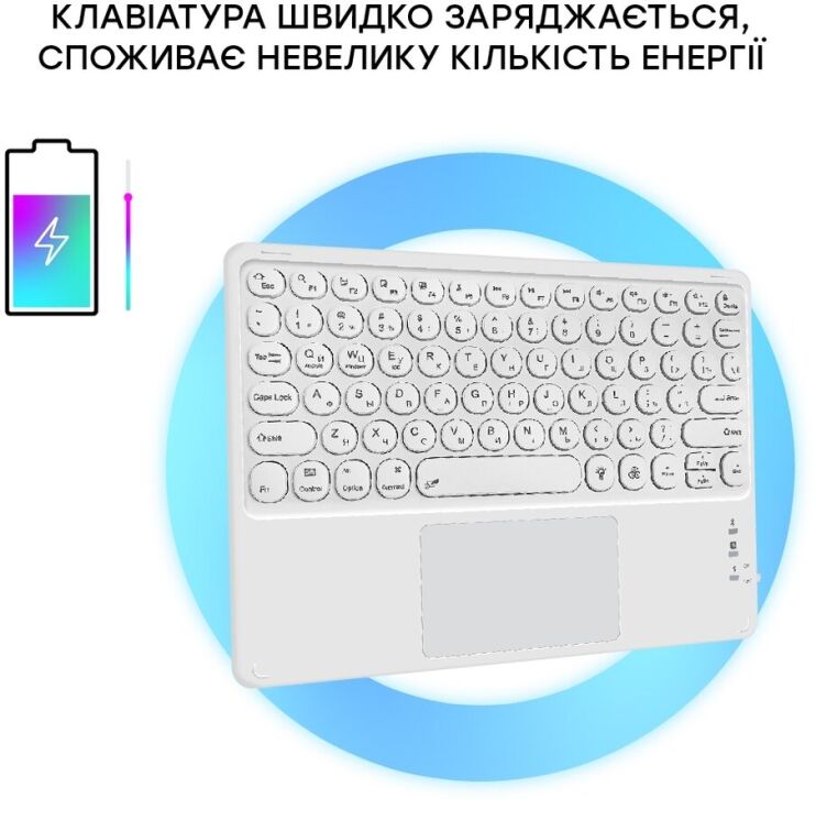 Бездротова клавіатура AirON Easy Tap 2 - White: фото 8 з 10