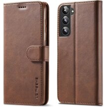 Чехол LC.IMEEKE Wallet Case для Samsung Galaxy S22 Plus - Dark Brown: фото 1 из 11