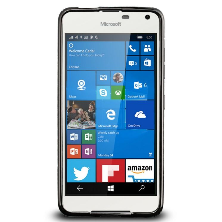 Силіконовий (TPU) чохол Deexe S Line для Microsoft Lumia 650 - Black: фото 4 з 5