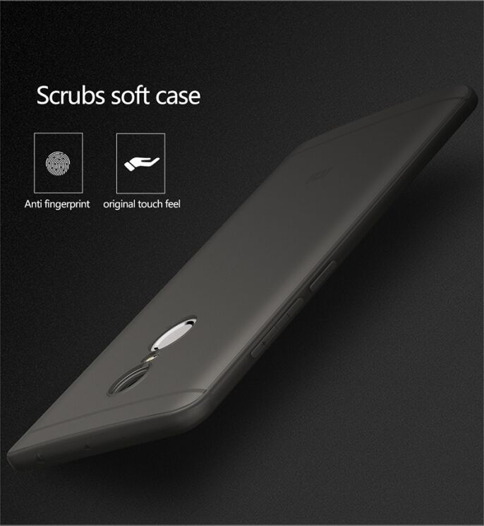 Силіконовий (TPU) чохол CAFELE 0.6mm Matte Case для Xiaomi Redmi Note 4X - Grey: фото 3 з 11