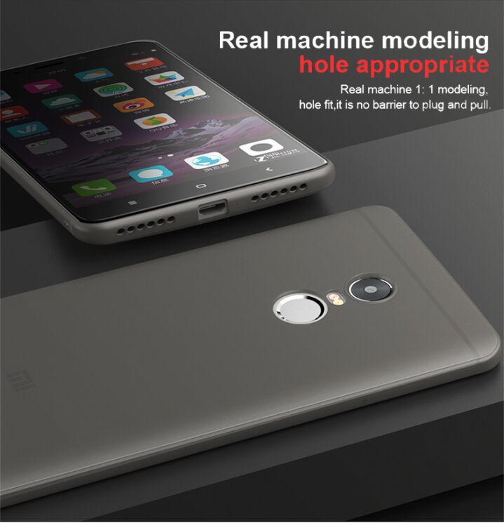 Силиконовый (TPU) чехол CAFELE 0.6mm Matte Case для Xiaomi Redmi Note 4X - White: фото 10 из 11
