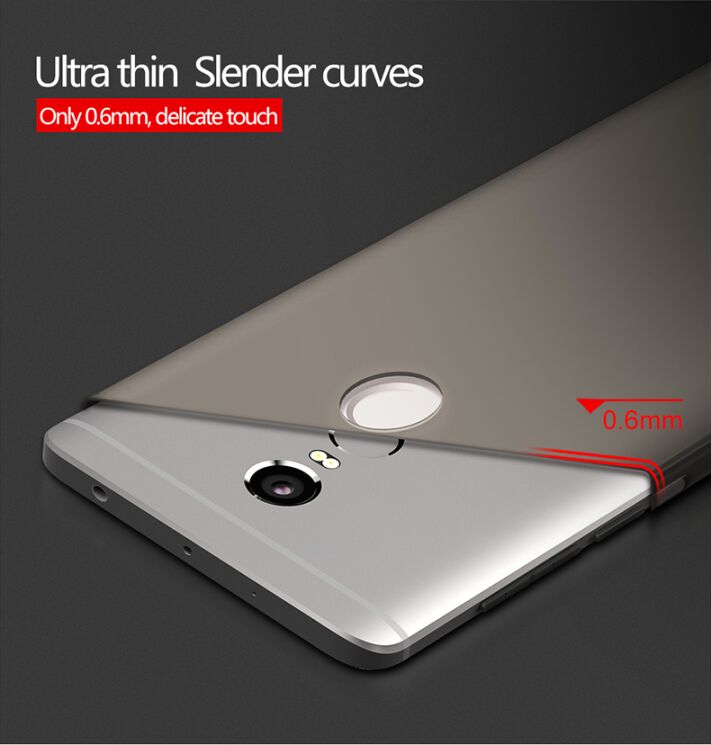 Силиконовый (TPU) чехол CAFELE 0.6mm Matte Case для Xiaomi Redmi Note 4X - Grey: фото 6 из 11