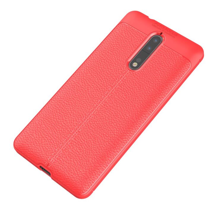 Захисний чохол Deexe Leather Cover для Nokia 8 - Red: фото 2 з 12