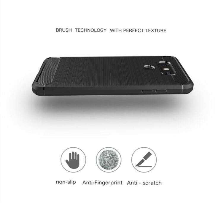 Защитный чехол UniCase Carbon для LG G6 - Black: фото 5 из 8