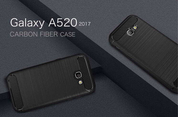 Защитный чехол UniCase Carbon для Samsung Galaxy A5 2017 (A520) - Dark Blue: фото 3 из 11