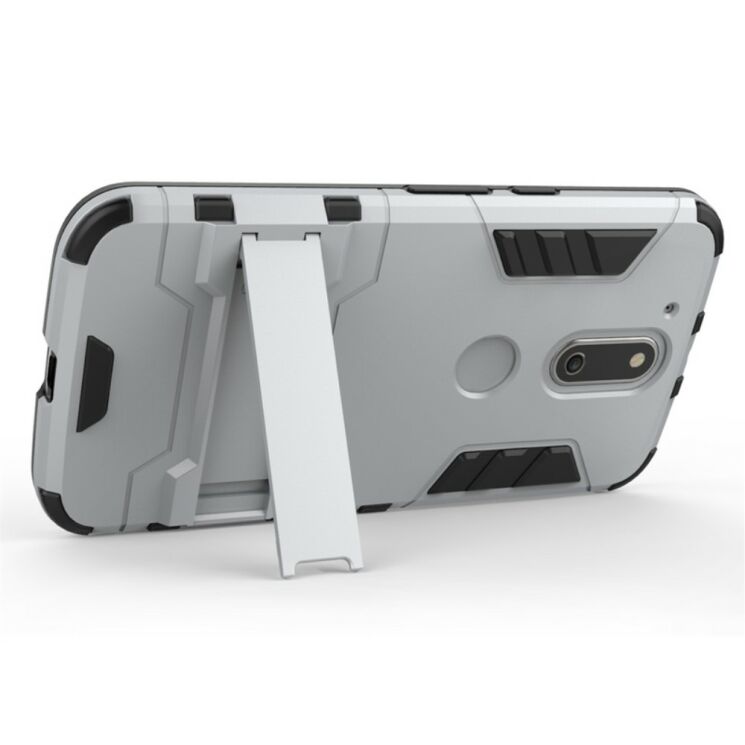Защитный чехол UniCase Hybrid для Motorola Moto G4/G4 Plus - Silver: фото 5 из 7
