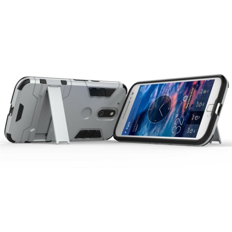 Захисний чохол UniCase Hybrid для Motorola Moto G4/G4 Plus - Silver: фото 4 з 7