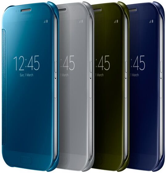 Чехол Clear View Cover для Samsung Galaxy S6 (G920) EF-ZG920 - Gold: фото 5 из 9