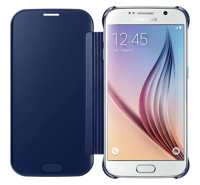 Чехол Clear View Cover для Samsung Galaxy S6 (G920) EF-ZG920 - Black: фото 4 из 9
