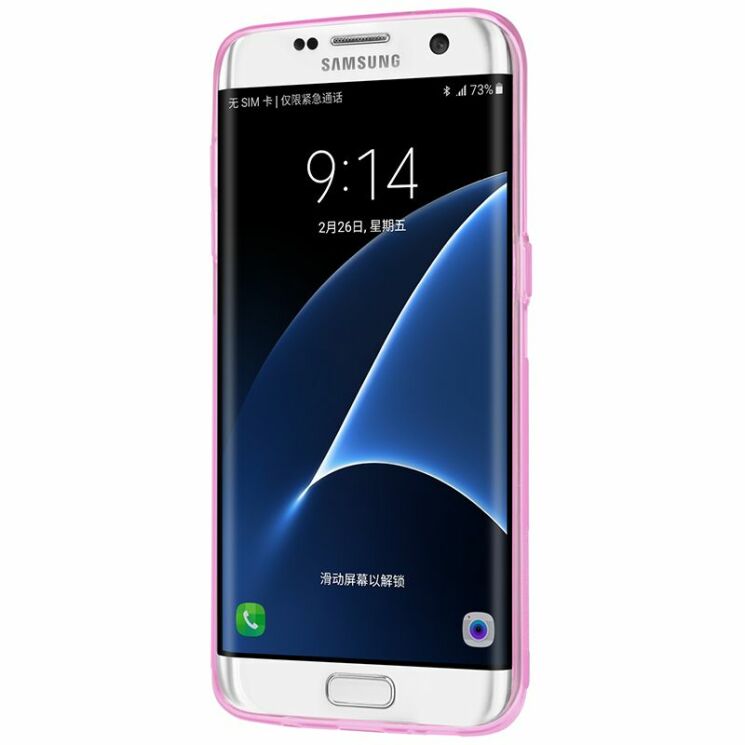 Силиконовая накладка NILLKIN Nature TPU для Samsung Galaxy S7 Edge (G935) - Pink: фото 5 из 16