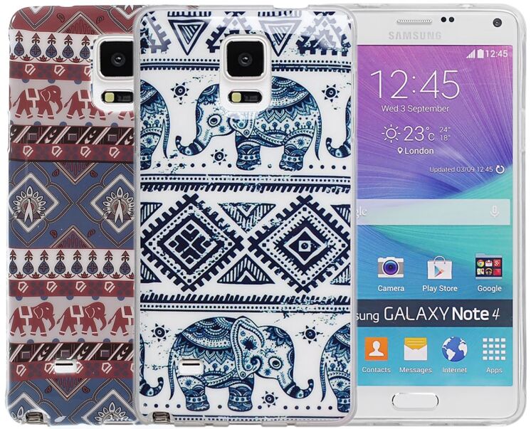 Силиконовая накладка Deexe Tribal Pattern для Samsung Galaxy Note 4 (N910) - Dreamcatcher: фото 6 из 6