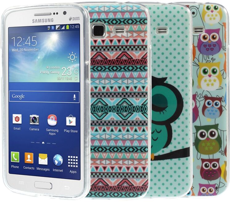 Силиконовая накладка Deexe Life Style для Samsung Galaxy Grand 2 (G7102) - Owls House: фото 5 из 5