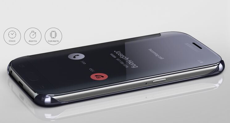 Чехол Clear View Cover для Samsung Galaxy S6 (G920) EF-ZG920 - Black: фото 8 из 9