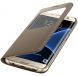 Чехол S View Cover для Samsung Galaxy S7 edge (G935) EF-CG935PFEGRU - Gold (111433F). Фото 4 из 5