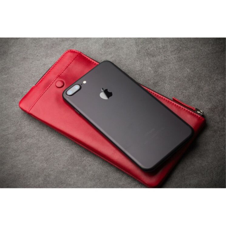 Кожаный чехол-портмоне QIALINO Modern Wallet для смартфонов - Red: фото 3 из 12