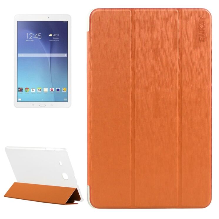 Чохол ENKAY Toothpick Texture для Samsung Galaxy Tab E 9.6 (T560/561) - Orange: фото 1 з 9