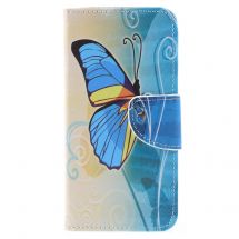 Чехол Deexe Color Wallet для Huawei Nova Lite 2017 - Blue Butterfly: фото 1 из 6