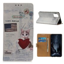 Чохол Deexe Life Style Wallet для Samsung Galaxy M51 (M515) - Cat Holding Heart: фото 1 з 6