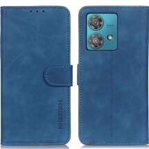 Чохол-книжка KHAZNEH Retro Wallet для Motorola Edge 40 Neo - Blue: фото 1 з 8