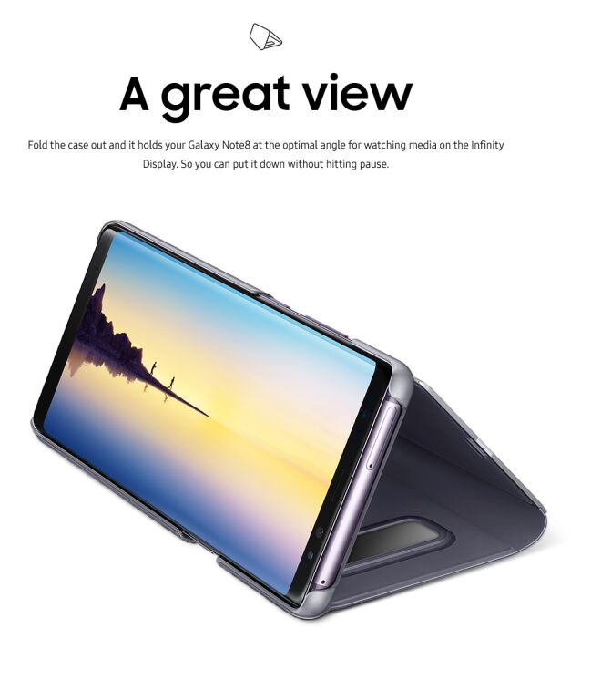 Чохол-книжка Clear View Standing Cover для Samsung Galaxy Note 8 (N950) EF-ZN950CFEGRU - Gold: фото 6 з 8