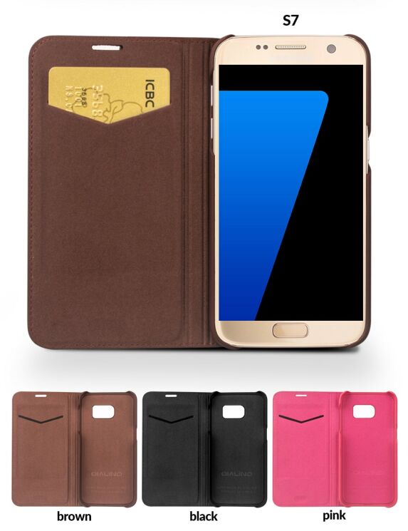 Кожаный чехол QIALINO Classic Case для Samsung Galaxy S7 (G930) - Black: фото 7 из 7