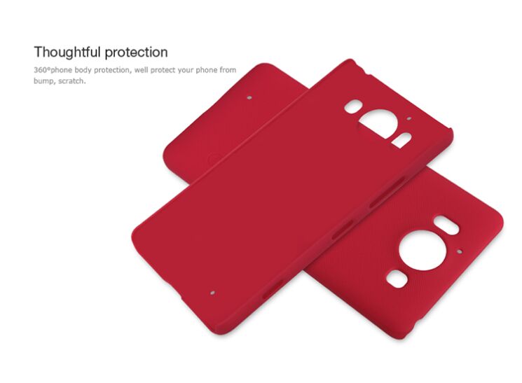Пластиковый чехол NILLKIN Frosted Shield для Microsoft Lumia 950 - Black: фото 17 из 17