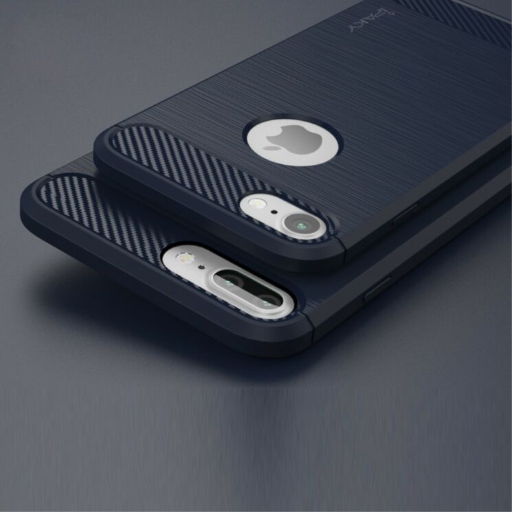 Силіконовий чохол IPAKY Brushed TPU для iPhone 7 Plus - Dark Blue: фото 1 з 4