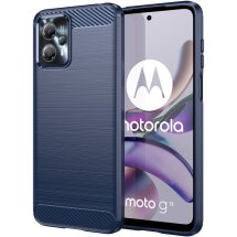 Захисний чохол UniCase Carbon для Motorola Moto G13 / G23 - Blue: фото 1 з 7