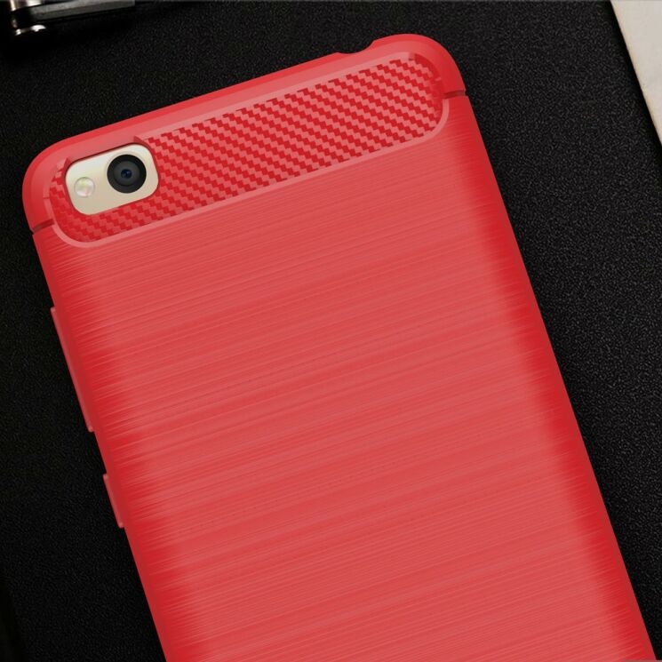 Захисний чохол UniCase Carbon для Xiaomi Redmi 4A - Red: фото 2 з 11