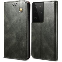Защитный чехол UniCase Leather Wallet для Samsung Galaxy S21 Ultra (G998) - Green: фото 1 из 16