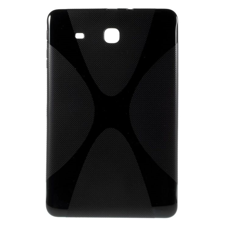 Силиконовая накладка Deexe X-Shaped для Samsung Galaxy Tab E 9.6 (T560/561) - Black: фото 2 з 7