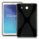 Силиконовая накладка Deexe X-Shaped для Samsung Galaxy Tab E 9.6 (T560/561) - Black (100203B). Фото 1 из 7
