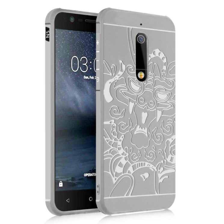 Захисний чохол UniCase Dragon Style для Nokia 5 - Grey: фото 1 з 2