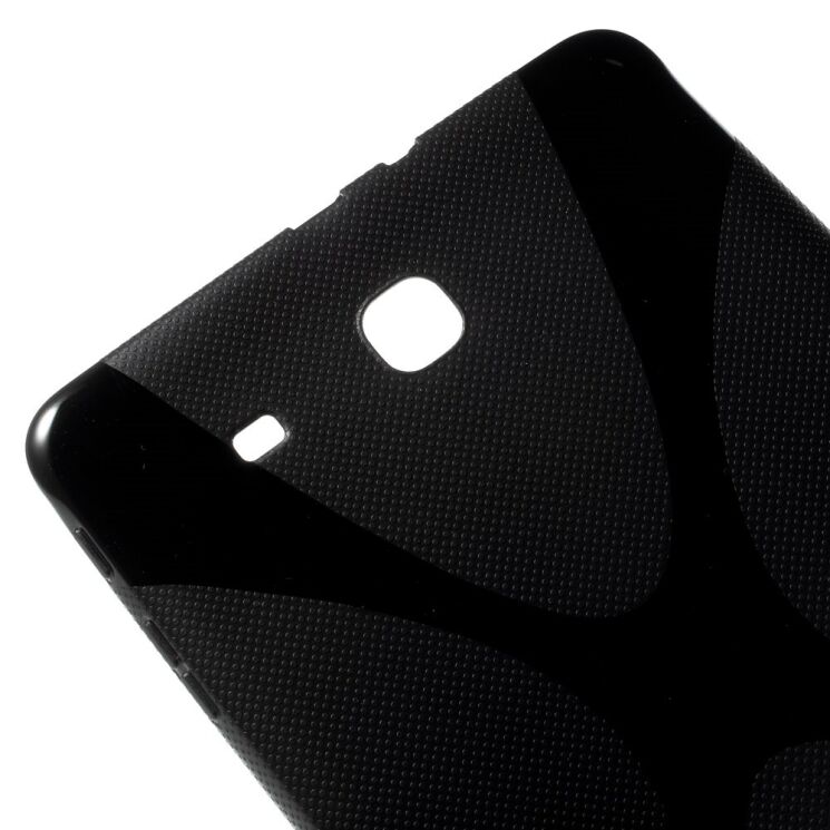 Силиконовая накладка Deexe X-Shaped для Samsung Galaxy Tab E 9.6 (T560/561) - Black: фото 5 из 7