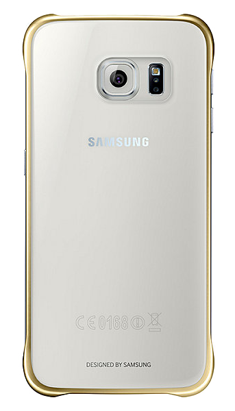 Защитная накладка Clear Cover для Samsung S6 (G920) EF-QG920BBEGRU - Gold: фото 1 из 3